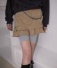 Rose Franz Rebel Layer Frill Mini Skirt [Beige]