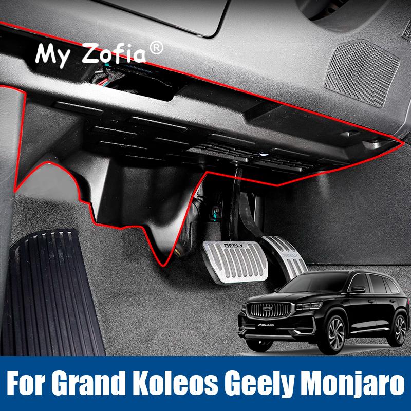 For Grand Koleos Geely Monjaro KX11 2024 2025 Car Co-pilot Anti-kick Board Modification Ventilation Opening Accessories