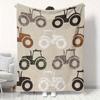 1pc Vintage Cycling Themed Fleece Blanket For Bike Lovers Funny Cycling Quote Decor Throw Blanket