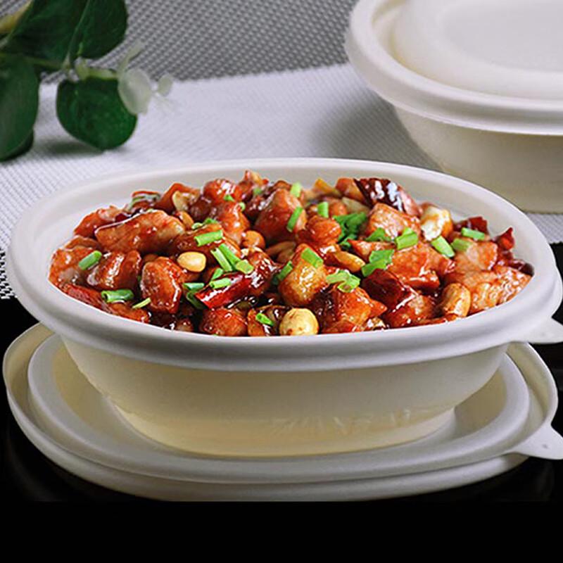 Disposable Corn Starch Square Food Container 450ml