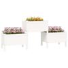 822248 vidaXL Planter White 178.5x44x75 Cm Solid Pine Wood