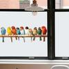 Cute Colorful Bird Static Cling Window Sticker Removable for Bedroom Living Room Glass Home Decor Art