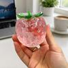 Red Strawberry Sensory Toy Clear Stress Ball Toy, Giant Pink Squeeze for Relieve Stress, Fake Fruit Fidget Relaxation Hand