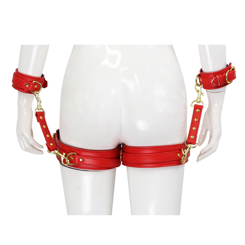 Thierry Bondage Restraint Adult Games Sex Toys For Woman,Thigh Cuffs, Handcuffs, Leg Cuffs Connection Belt,  Erotic Fetish Slave