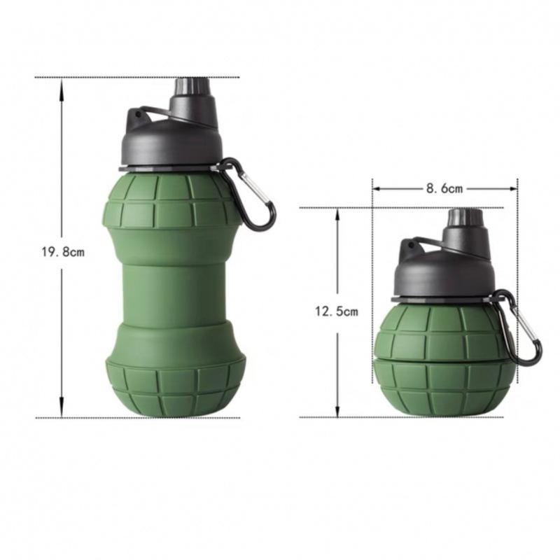 Grenade Folding Water Cup Travel Cup Creative Gift Silicone Large Capacity Cycling Water Cup Fitness Outdoor Sports Cups