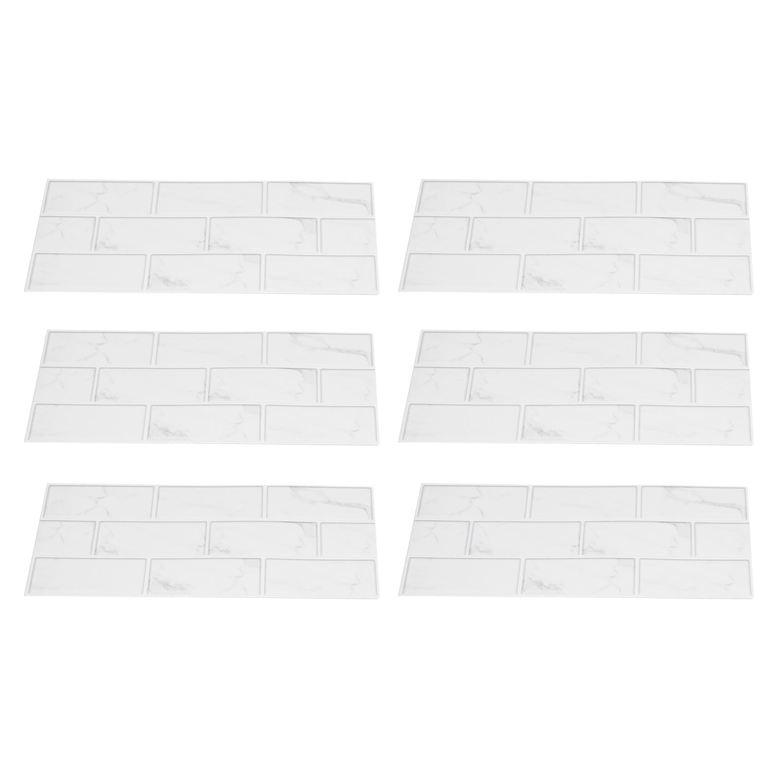 

6Pcs Innovative Tiles Sticker Brick Pattern Wall Decal Sticker for Home Living Room Decor