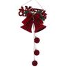 Xmas Ornament with Ball Pendant Flocked Hanging Xmas Tree Ornament Decoration for DIY Window Tree Wreath Indoor and