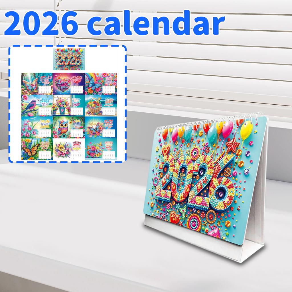 Kalendarz, DIY Ręcznie Robiony Rysunek Diamentowy Kreatywny Kalendarz, Prosty i Łatwy w Użyciu