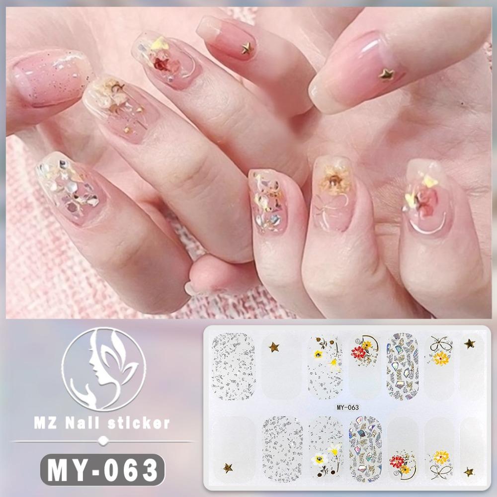New Year's New Three-dimensional Waterproof No-bake Gel Nail Polish Film Full Sticker Ins Wind Nail Film Paper Nail Film