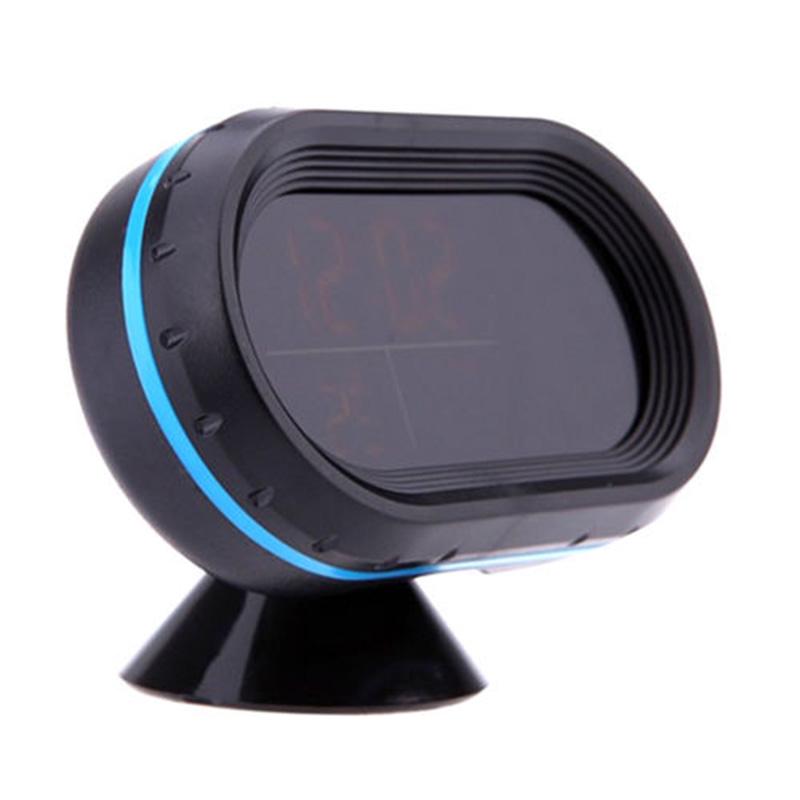 Digital Car Thermometer Voltage Monitor with Alarm Clock for Vehicle Use 12V 24V Dual Temperature Interior Exterior