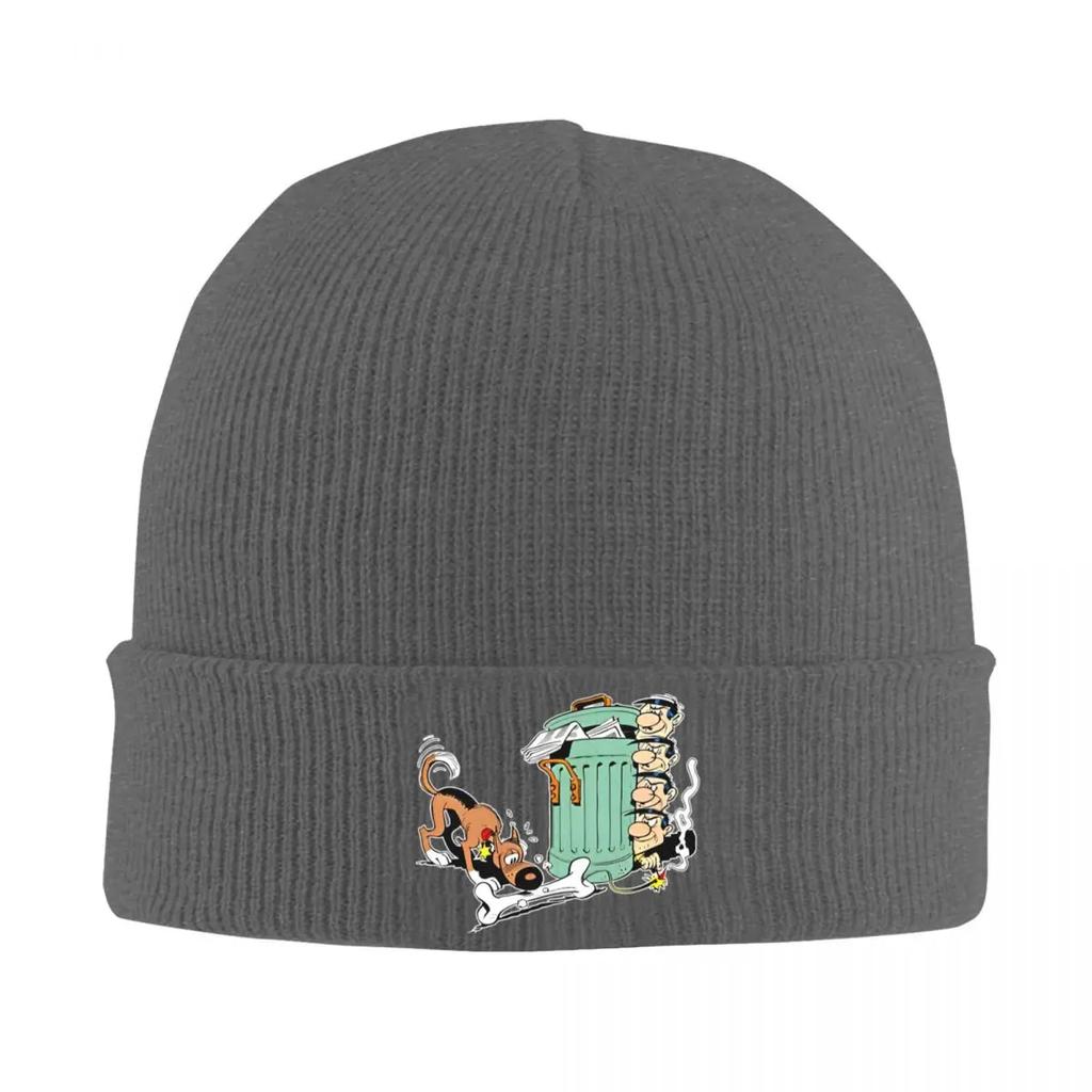 Lucky Luke Cartoon Hat Autumn Winter Skullies Beanies Warm Daltons Anime Cap Female Male Acrylic Skullcap
