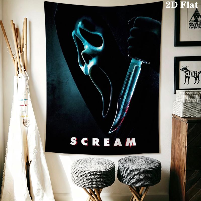 Scream Wall Tapestry Aesthetic Wall Hanging Printed Fabric Blanket Decorative Tapestries for Bedroom Living Room Home Decor