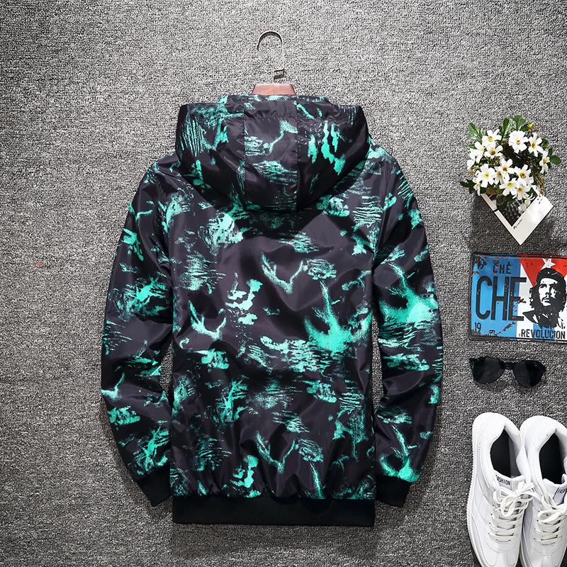 Jaqueta Moletom Camuflada Casual Masculina Primavera Outono Homem Roupas Impermeáveis Casaco Corta-vento Masculino Roupa Exterior 5XL