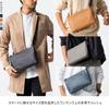 Sacoche Shoulder Bag Genuine Leather Skimming Prevention Thin Brown [Mura] Men's