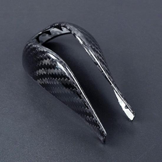 2PCS Red ABS Carbon Fiber Gear Shift Knob Cover Trim Fits Infiniti Q50 2014-2017