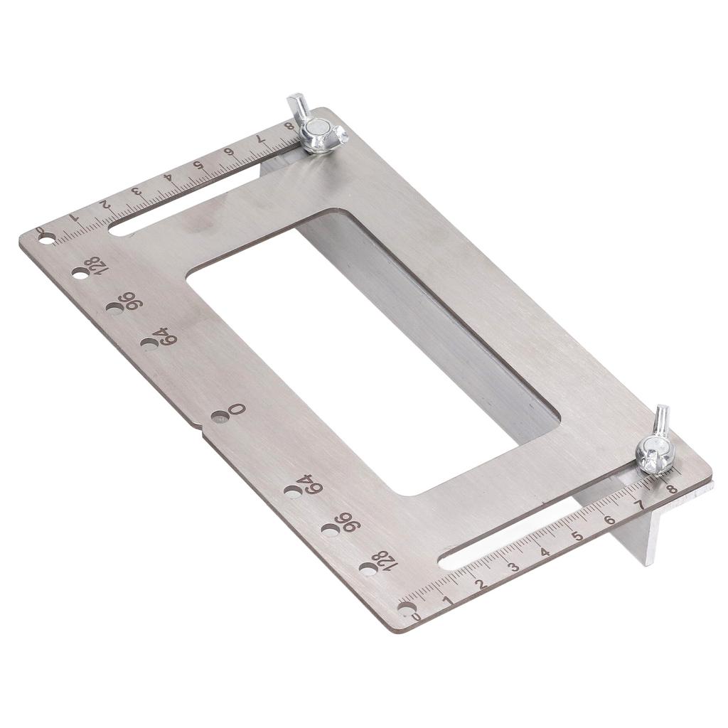 Woodworking Handle Punch Hole Locator Stainless Steel Hole Drilling Template for Cabinet Door