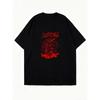T-shirt Oversize Nera Silent Hill Logo Rosso e Grafica per Abbigliamento Casual e Fan di Videogiochi