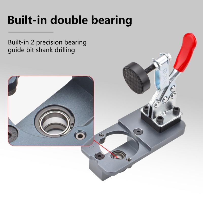 35mm Concealed Hinge Jig Hinge Hole Puncher Tool Long Lasting Aluminum Material, Woodworking Aid for Home Improvement