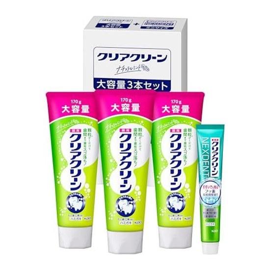 Clear Clean Toothpaste Natural Mint 170g3 Pieces + Tooth Powder Included Quasi-drug