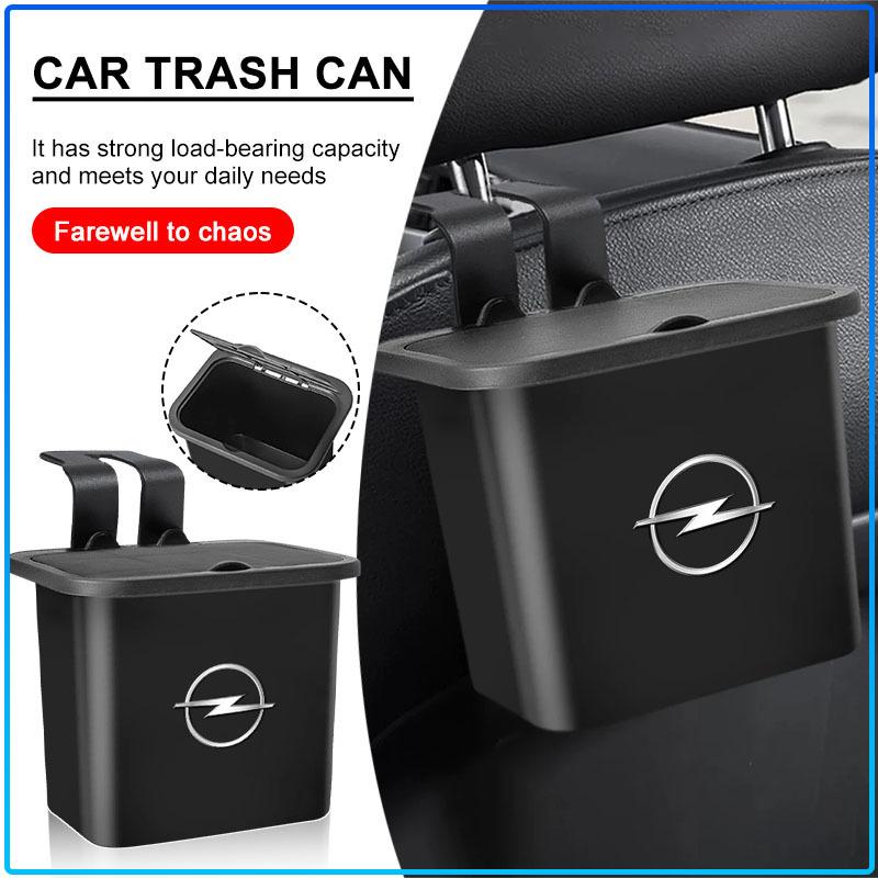 Car Trash Can Portable Hanging Vehicle Garbage Case Stickers For Opel Astra H G J Insignia Mokka Zafira Corsa Vectra B C D