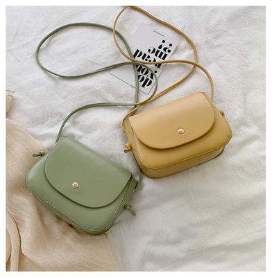 Neuankömmling Damen Einfache Schultertasche Bonbonfarbe PU-Leder Damen Kleine Quadratische Umhängetaschen Weibliche Handtaschen