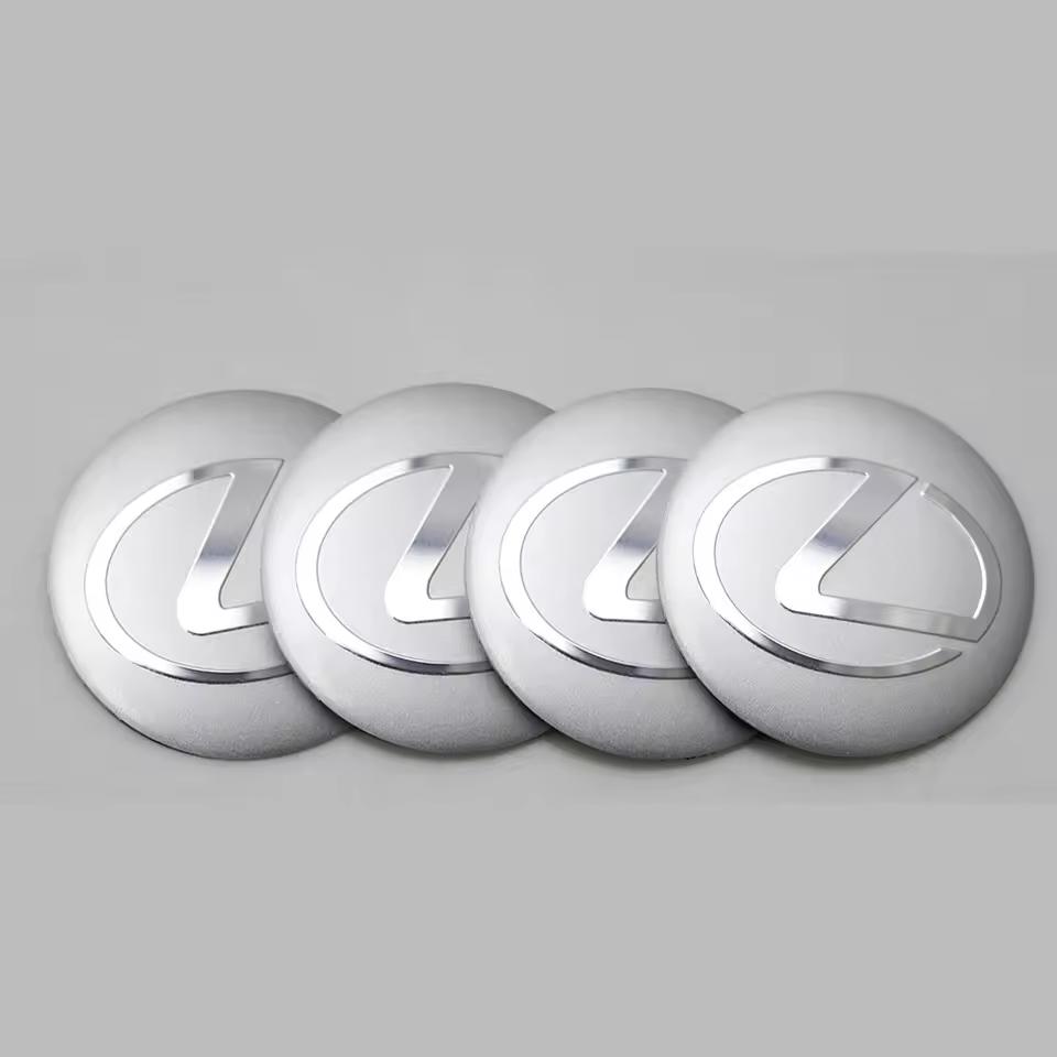 

2026 Hot Interior Stickers Car Styling 4Pcs 56mm Car Tire Hub Center Cap Stickers Car Refit Accessories For Lexus ES300h RX350h