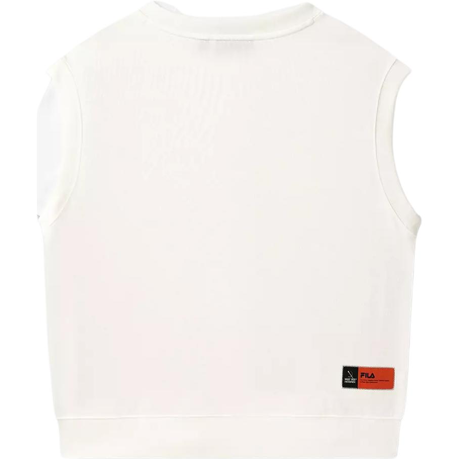 FILA Original Series Solid Color Crew Neck Pullover Short Sleeve T-Shirt Women Tops White F11W329113A-IV