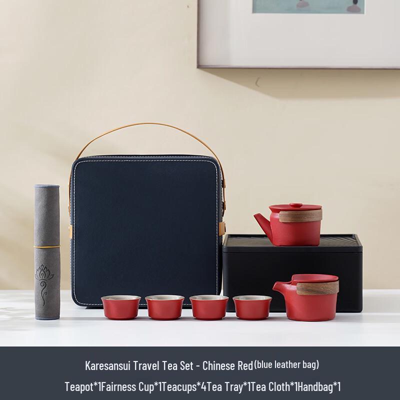 Portable Japanese Style Travel Tea Set Four cups