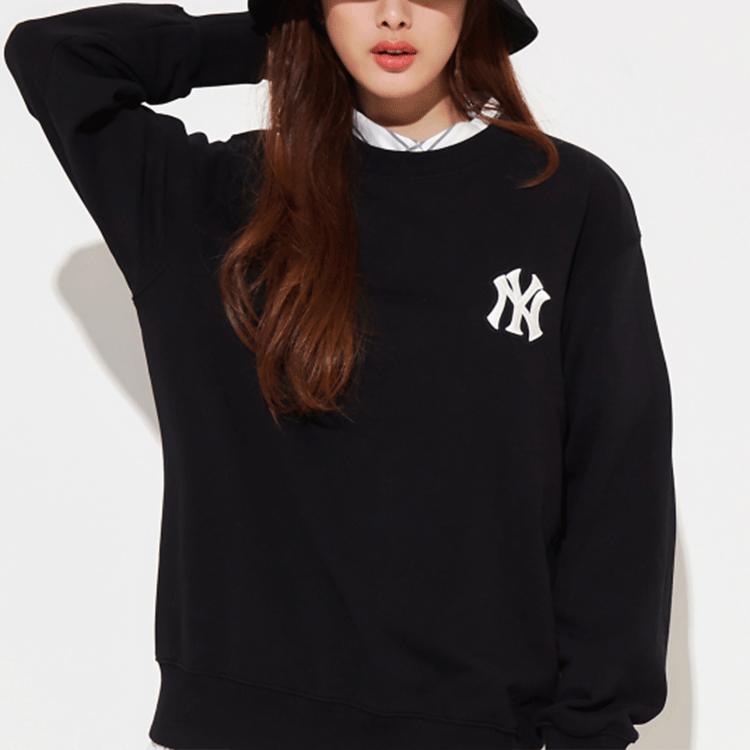 New MLB Base Logo Sweatshirts Unisex Black 3AMTB0221-50BKS