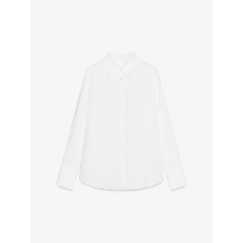 Za2025 Spring New Women clothes Long sleeve Lapel Shirts 4786090 250 Casual Pants 4786091 250