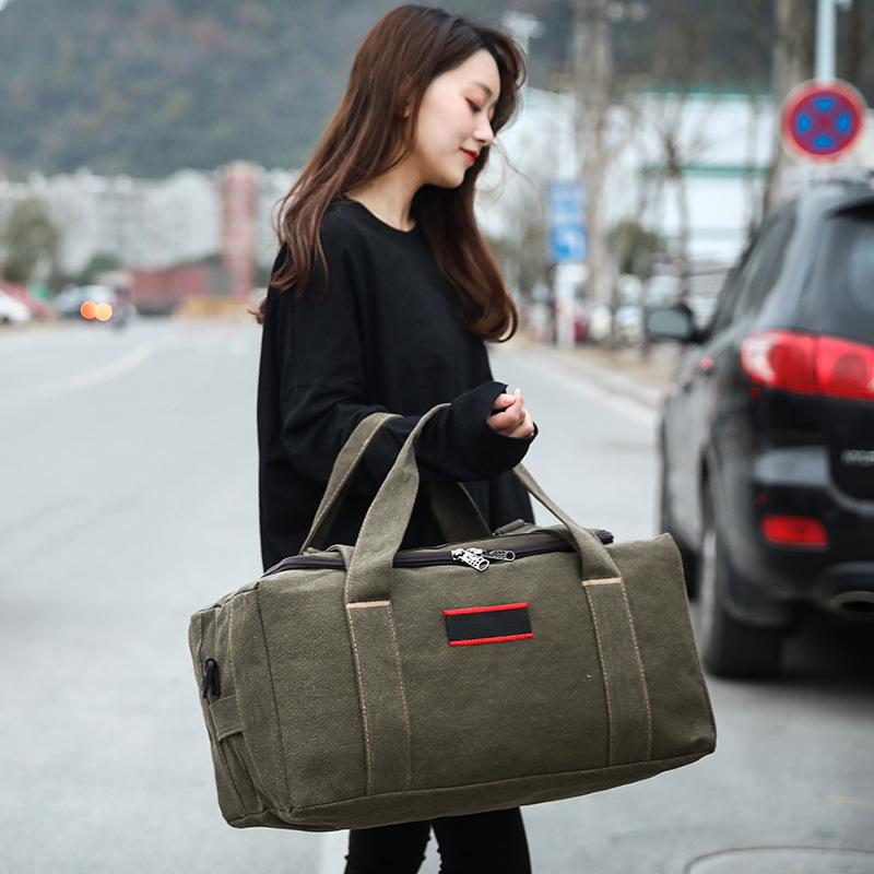 Extra Large Canvas Travel Bag for Men & Women - Handheld, Luggage, Short Trip, Thickened Design