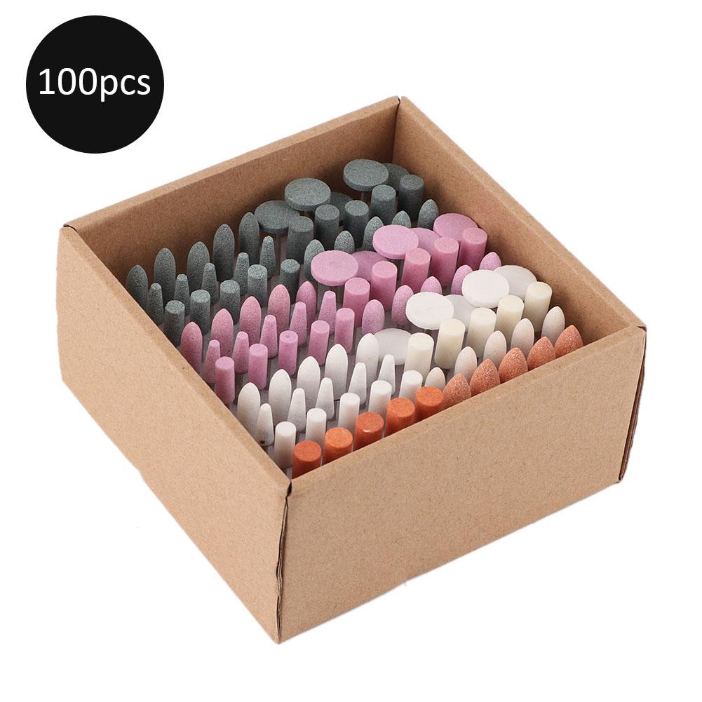 

100 шт. Профессиональный набор сверл для ногтей, маникюр, педикюр, полировка ногтей, аксессуары