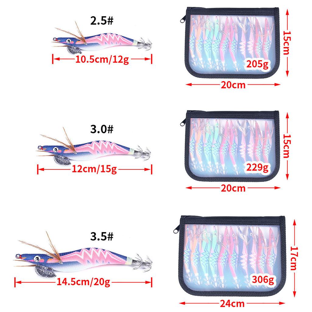 10pcs 12g 15g 20g Colorful Lure Fake Bait Lifelike 3d Eyes Simulation Luminous Shrimp Bait Fishing Tackle