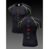Men's Compression Shirt Quick Dry Black Gym T-Shirt "BLACK" Letter Print Workout Sportswear