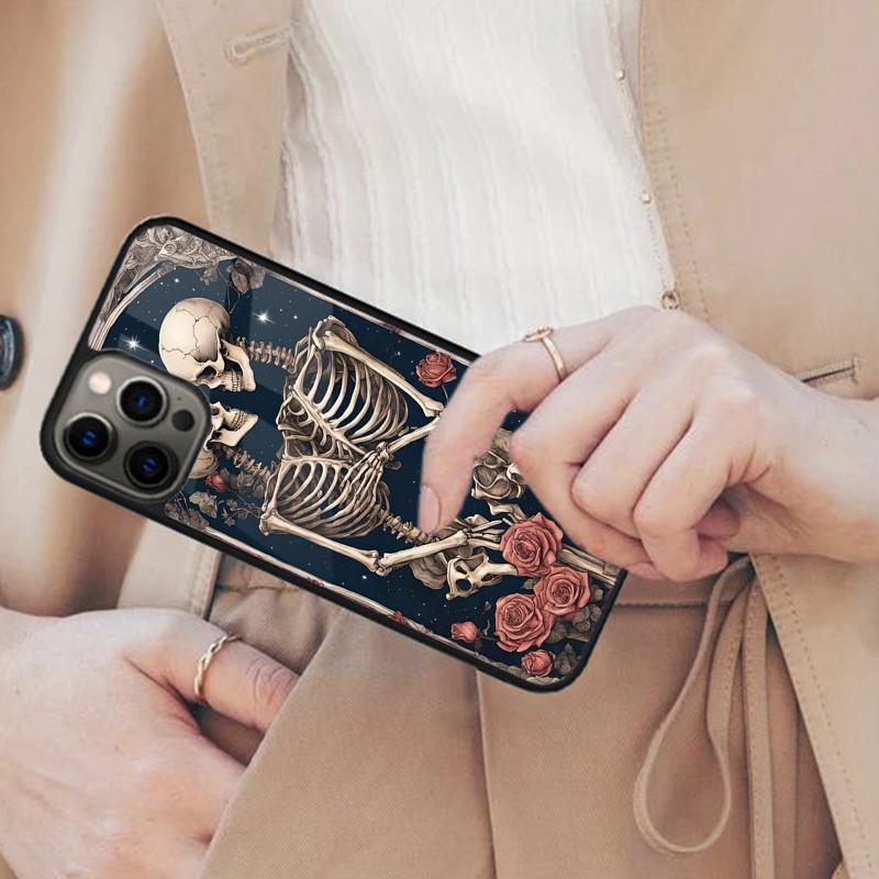 

Aesthetic Skeleton Magnetic Phone Case For APPLE iPhone 17 Air 16 14 13 12 Pro Max 15 Plus Wireless Charge With MagSafe Cover iPhone 14