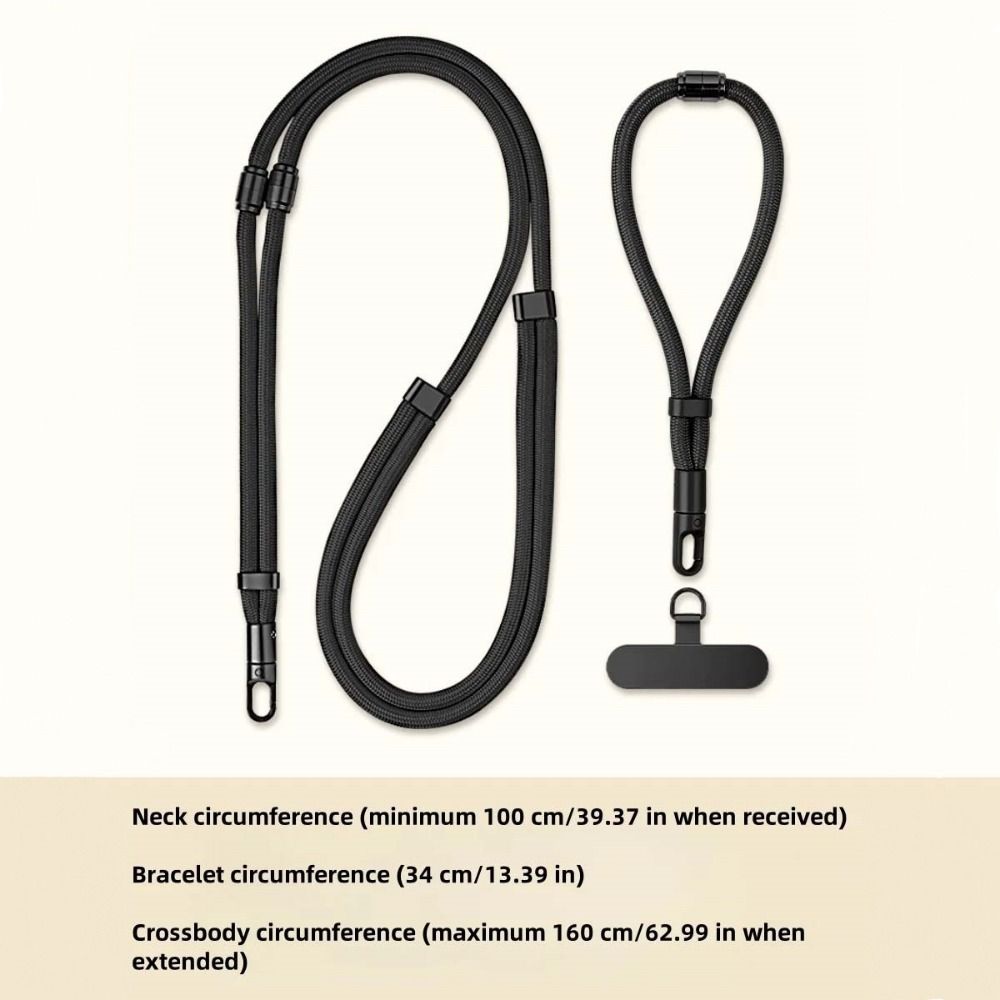 Popruh na telefon k zavěšení na krk a přes tělo s nastavitelnou délkou, 3v1 řetízek na telefon, cestování, outdoor