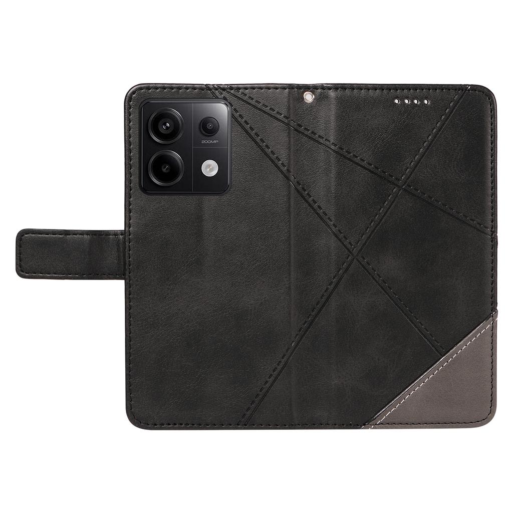 For Xiaomi Poco X6 5G/Redmi Note 13 Pro 5G Case Protective Geometric Line Leather Phone Cover