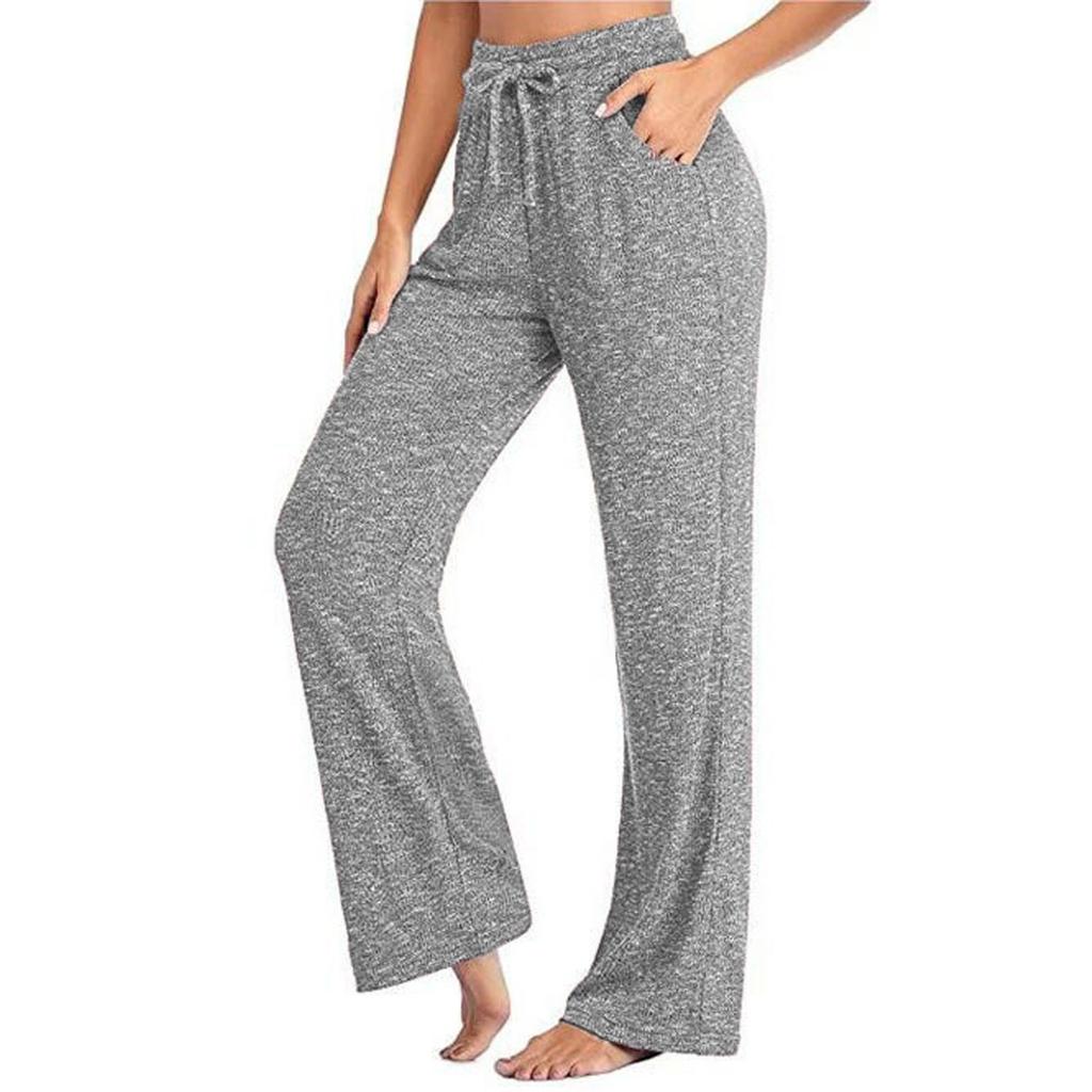 Women's Casual Color Quick Dry Wide Leg Yoga Pants Sports And Fitness Pant