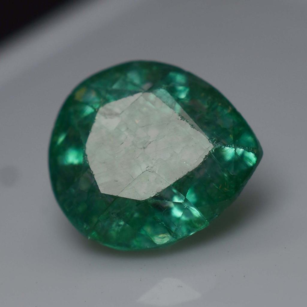 CERTIFIED Most Demandable Natural Muzo EMERALD Green 4.35 Ct  Gemstone Pear Cut