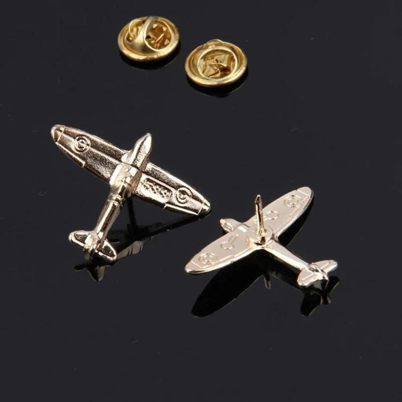 Two Aircraft Alloy Airplane Pins Children's Lovely  Brooch Clothes Cowboy Bag Holiday Gifts Shoes Bags Badges Customized