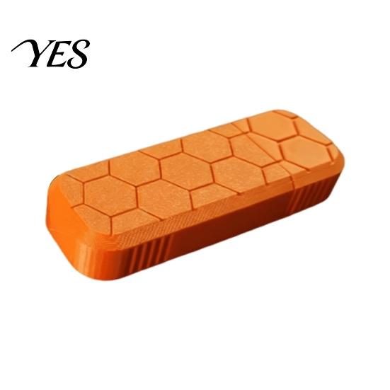 Moisture-proof Medicine Box 3D Printed Football Pill Box, Mini Sliding Container with Honeycomb Durable Texture, Leak-Proof Moisture-Resistant Design, оранжевый