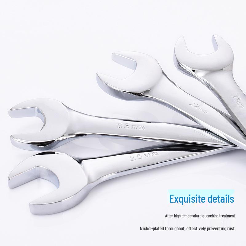 Metric Double-Ended Open-End Plum Wrench, Multi-Specification, Dual-Purpose Manual Tool