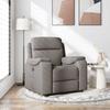 Folding Armchair, Taupe Color, Upholstered In Fabric