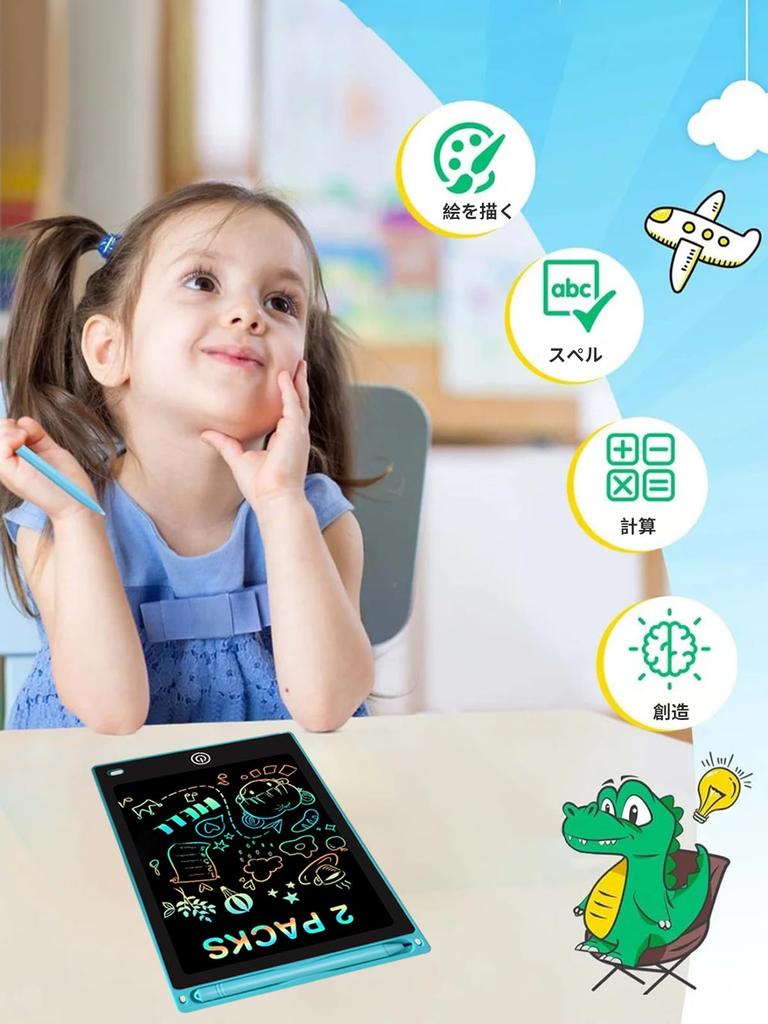 TAETOE Set of Reusable Electronic Drawing Montessori Educational Toys for Ages and Suitable for Boys and Gift 2-Piece Boards, 3, 4, 5, Girls,