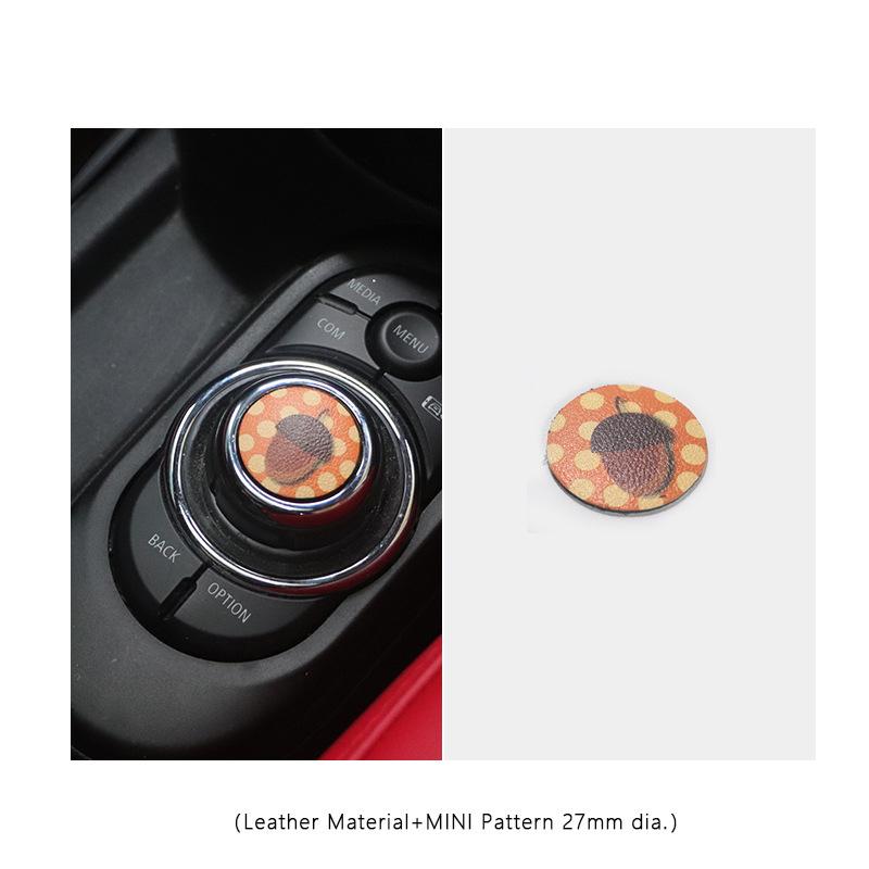 Car Central Control Multimedia Button Cover Trim Knob Sticker For MINI Cooper F55 F56 F57 Countryman Clubman Styling Accessories s3
