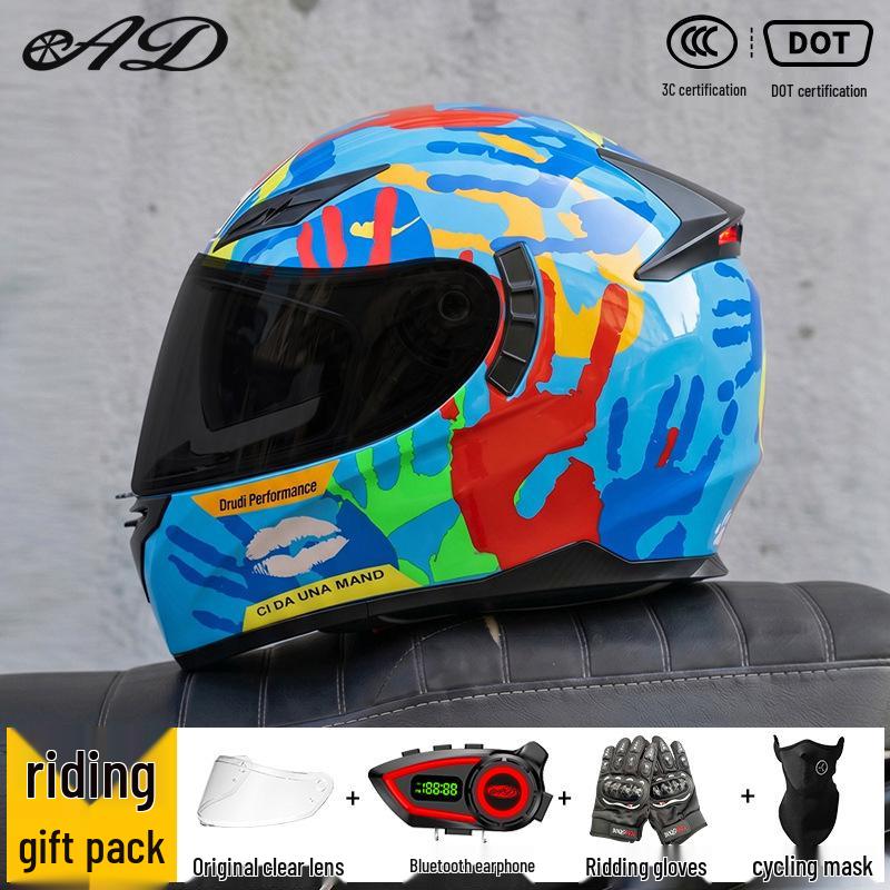 Smart Bluetooth Flip-Up Motorcycle Helmet for All-Season Riding
