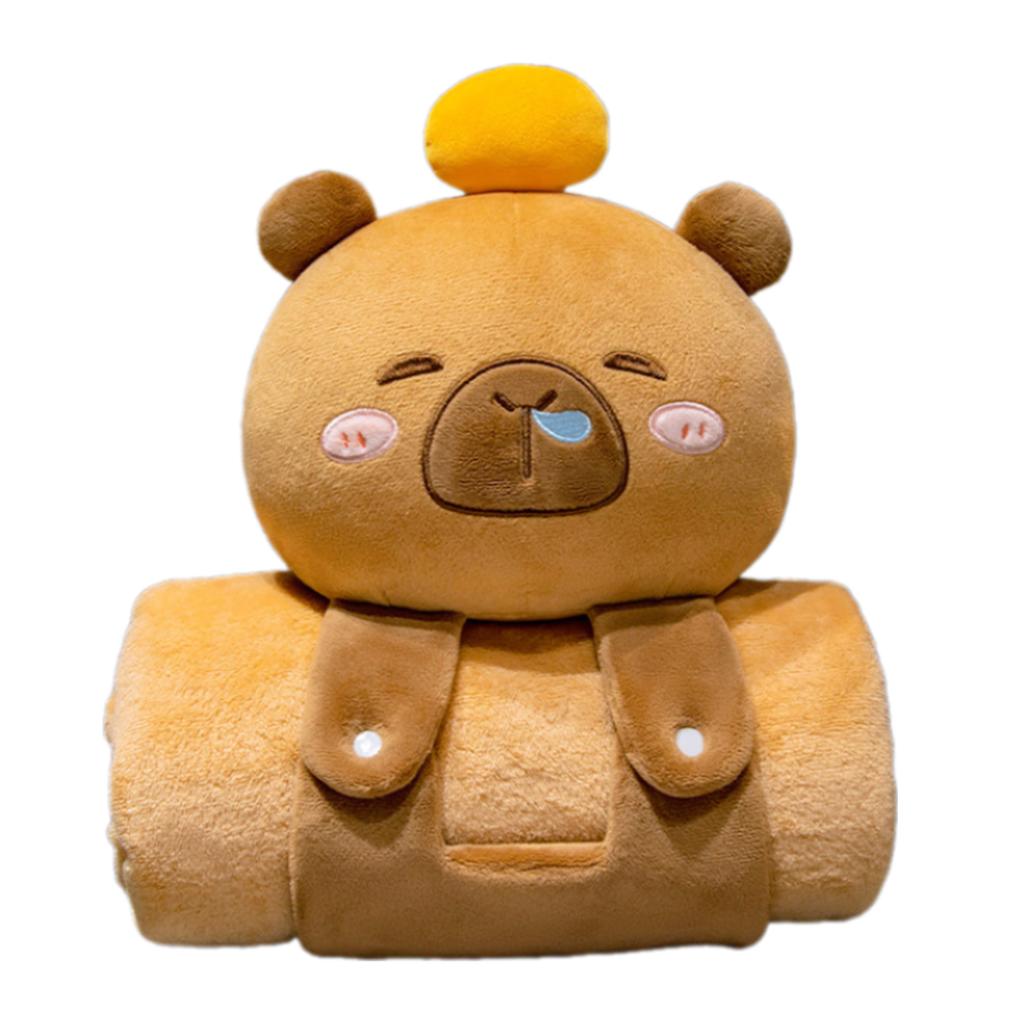 Plush Doll Air Conditioning Blanket Double-Use Pillow Soft Throw Blanket Naping Cushions Blanket Folding Gifts