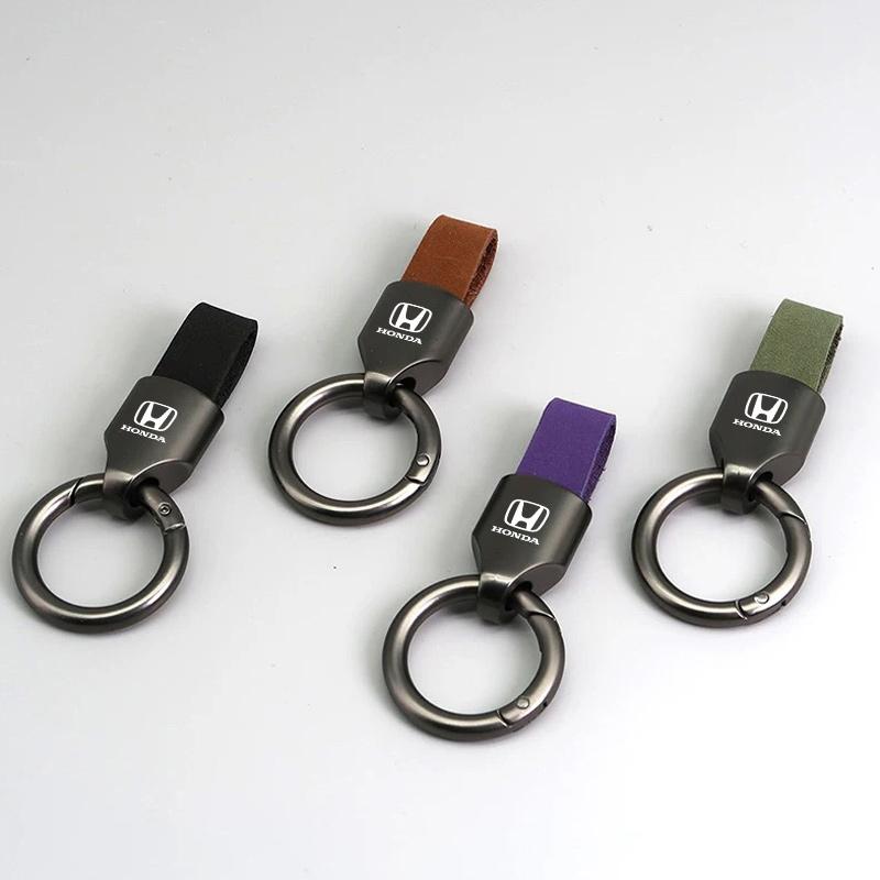 Metal Car Logo Key Ring Keychain For Honda Civic Accord CRV Odyssey Fit Pilot Dio HRV CRF CBR Engine Crf 250 XRV City Jazz Jade FL3