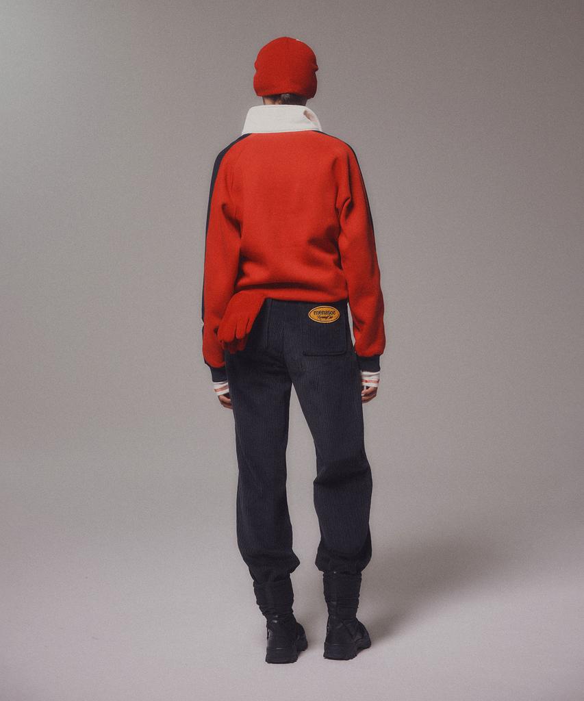 Minasu Corduroy Straight Pants_Navy