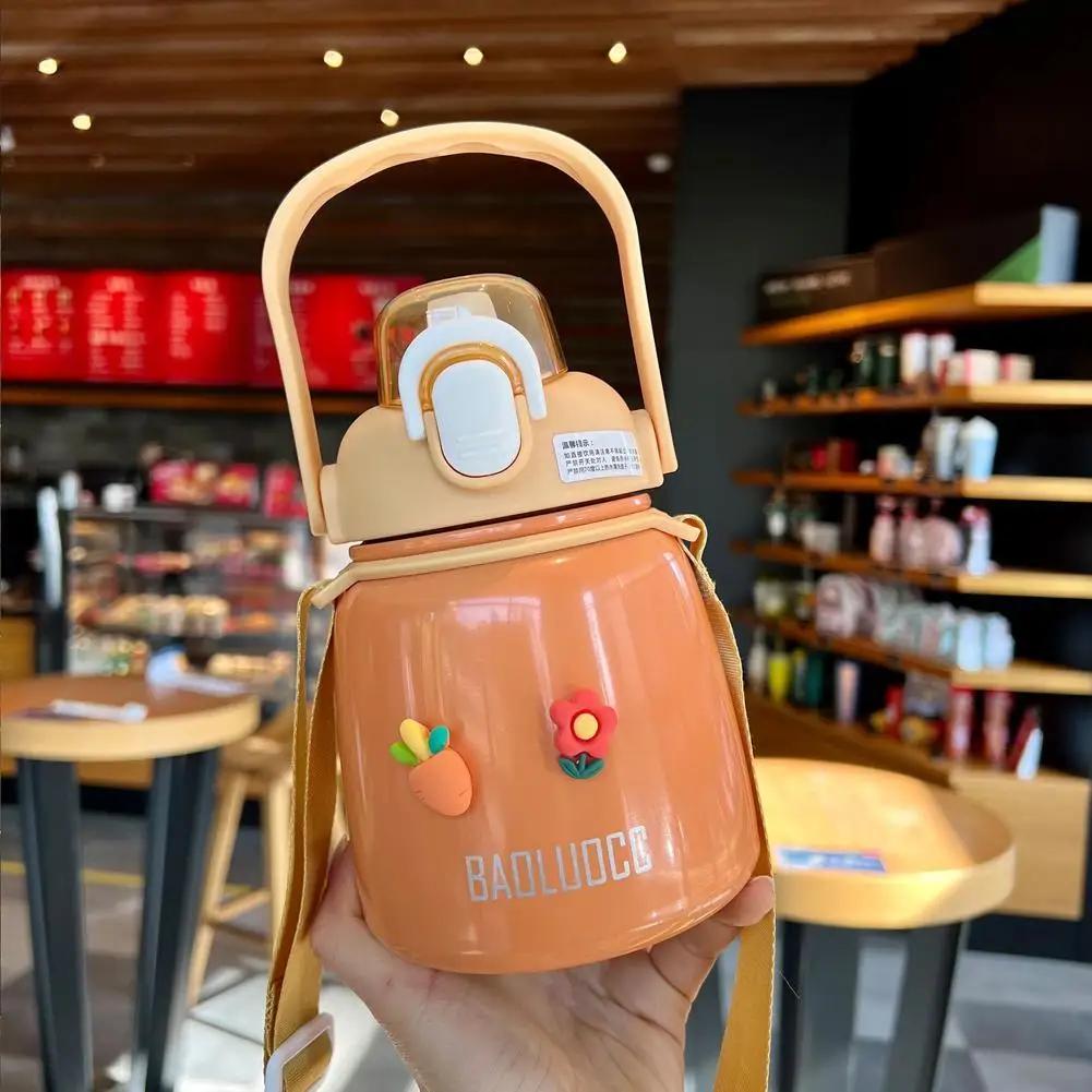 650ml Cute Insulated Bottle for Girls Cute Insulated Bottle for Kids Portable Large Capacity 304 Stainless Steel Insulated Mug